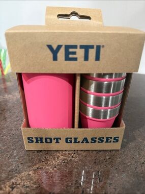 Yeti Pink Stainless Steel Shot Glasses Set